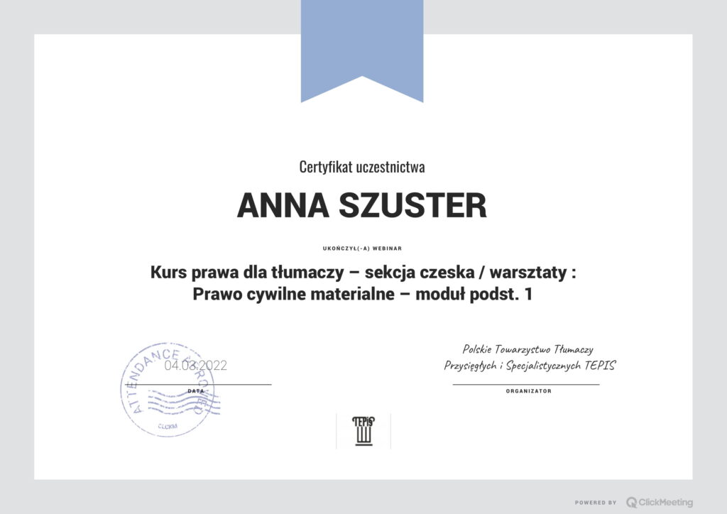certyfikat tepis 03.2022-1